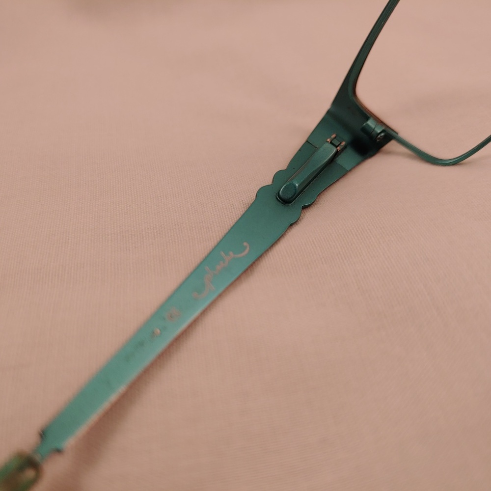 PHOEBE COUTURE Rx Eyeglass Frames Brown Metal Rims - Picture 5 of 8